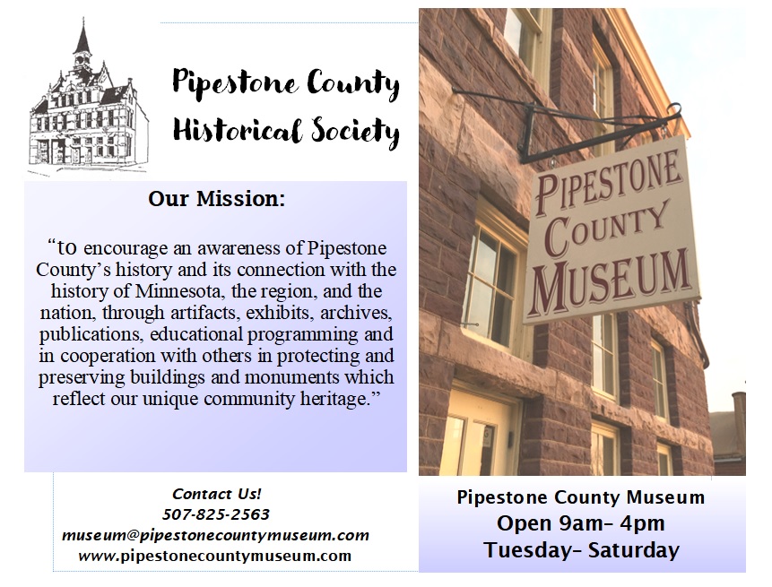 The Pipestone County Museum, housed in the 1896 Sioux quartzite Old City Hall building in Pipestone, Minnesota.